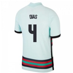 Camisola Portugal Ruben Dias 4 Equipamento Segundo Euro 2020 Manga Curta